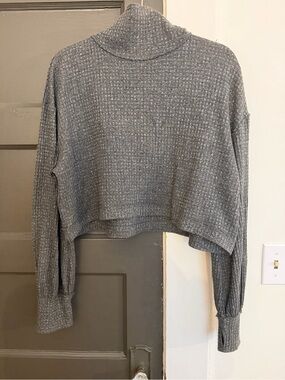 Free People Waffle knit cropped thermal